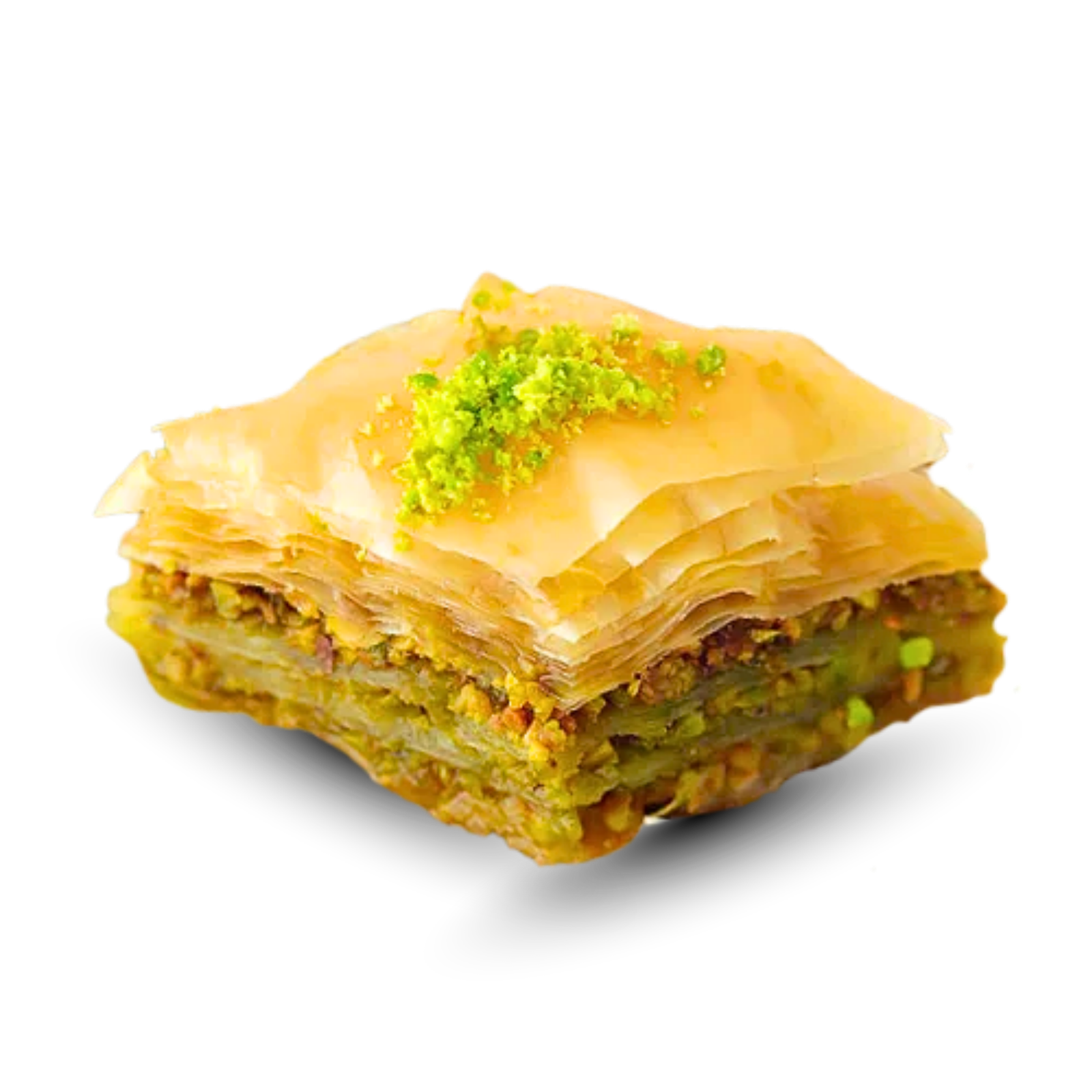 Authentic pistachio baklava crispy phyllo layers Middle Eastern dessert Portland