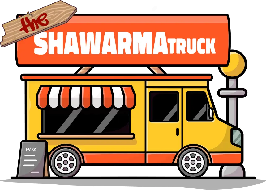 The Shawarma Truck in Portland halal Mediterranean food cart logo