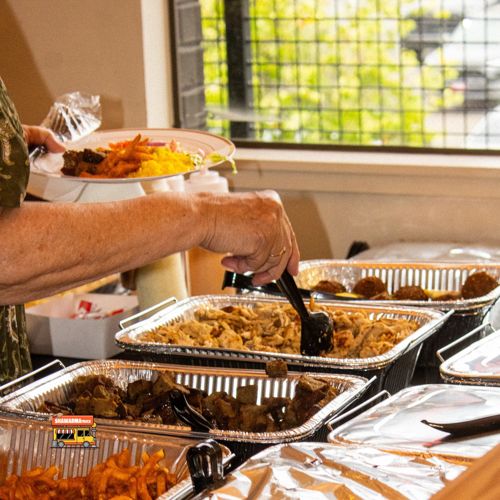 Halal Mediterranean catering menu from The Shawarma Truck Portland
