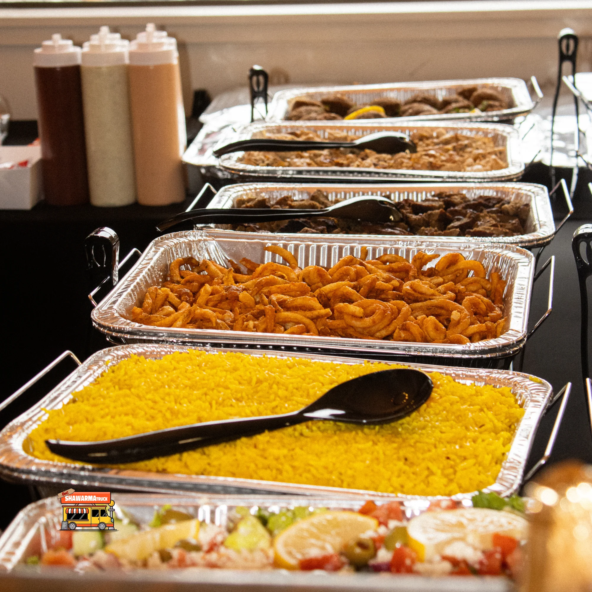 Halal Mediterranean catering menu from The Shawarma Truck Portland